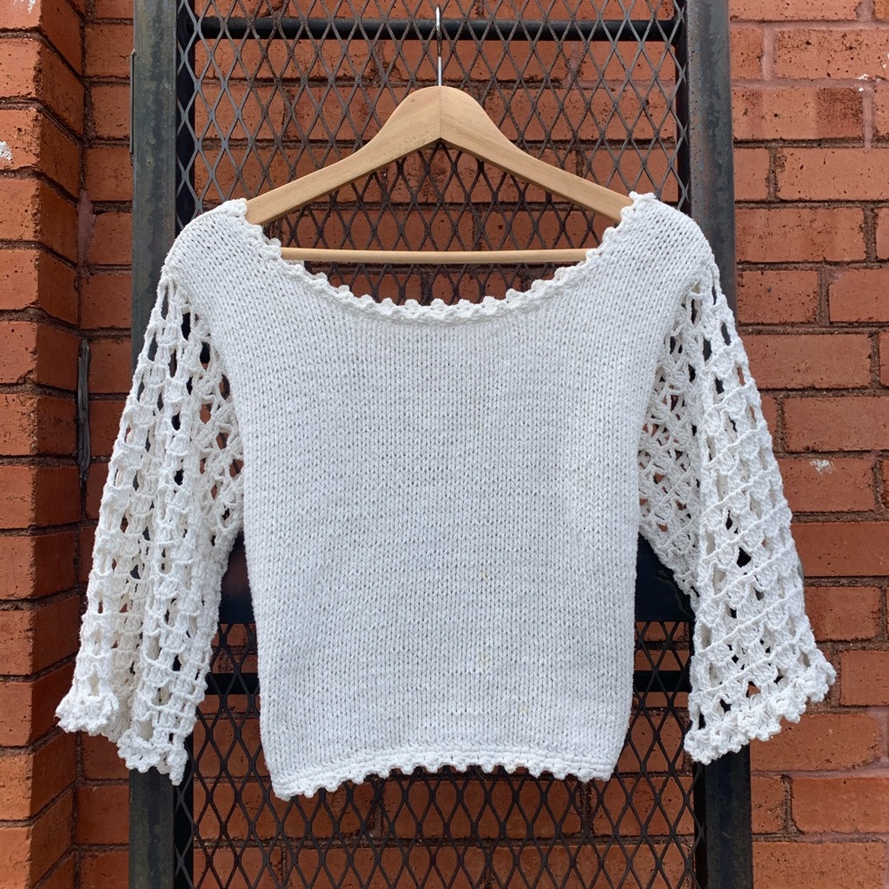 vintage crochet crop top